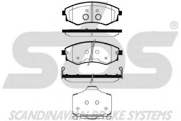 SBS 1501225010 Комплект гальмівних колодок, дискове гальмо