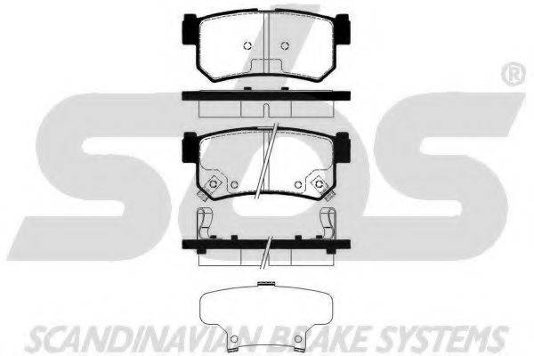 SBS 1501225011 Комплект гальмівних колодок, дискове гальмо