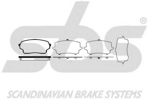 SBS 1501225219 Комплект гальмівних колодок, дискове гальмо