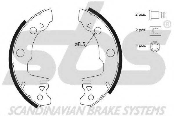 SBS 18492799228 Комплект гальмівних колодок