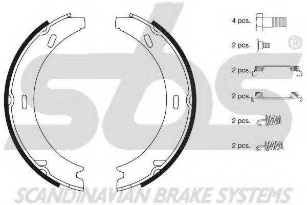 SBS 18512733552 Комплект гальмівних колодок, стоянкова гальмівна система