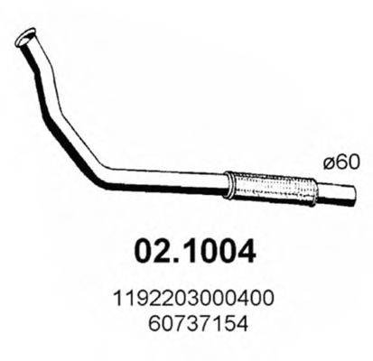 ASSO 021004 Труба вихлопного газу