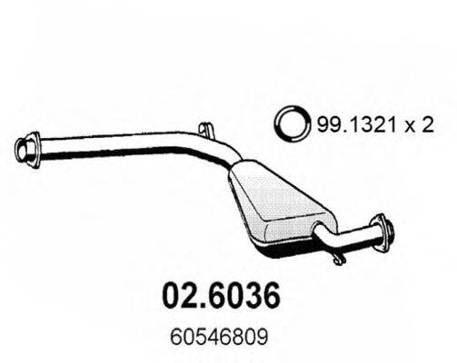 ASSO 026036 Середній глушник вихлопних газів
