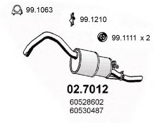 ASSO 027012 Глушник вихлопних газів кінцевий