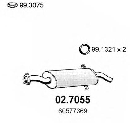 ASSO 027055 Глушник вихлопних газів кінцевий
