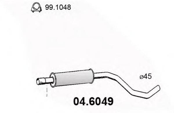 ASSO 046049 Середній глушник вихлопних газів