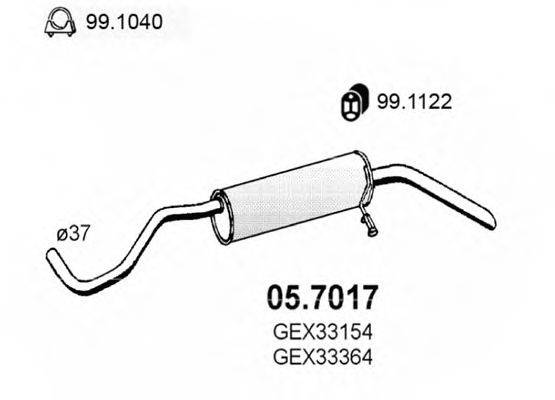 ASSO 057017 Глушник вихлопних газів кінцевий