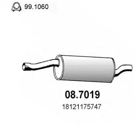 ASSO 087019 Глушник вихлопних газів кінцевий