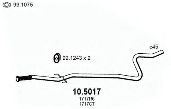 ASSO 105017 Труба вихлопного газу