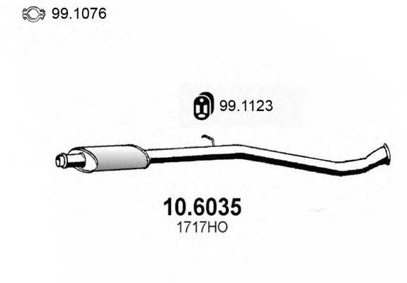 ASSO 106035 Середній глушник вихлопних газів