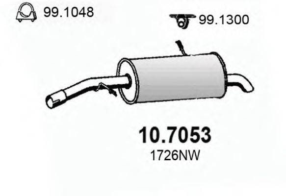 ASSO 107053 Глушник вихлопних газів кінцевий