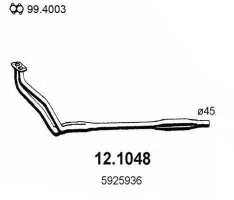 ASSO 121048 Труба вихлопного газу