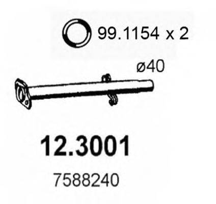 ASSO 123001 Труба вихлопного газу