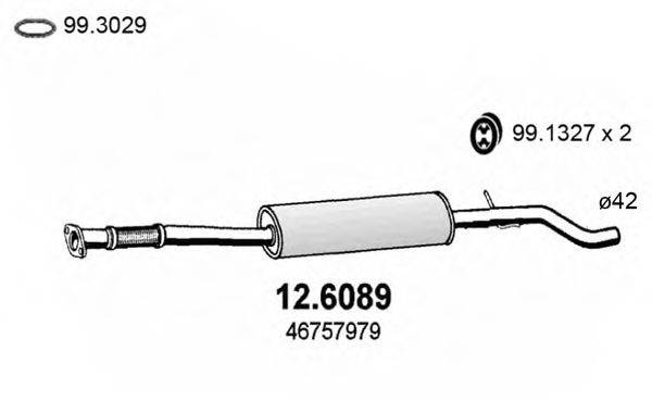 ASSO 126089 Середній глушник вихлопних газів