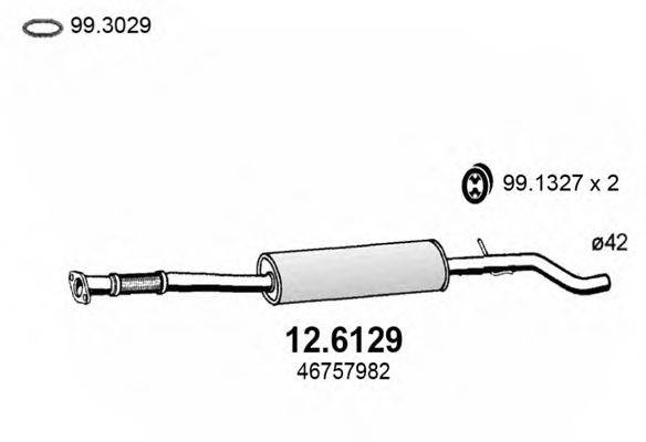 ASSO 126129 Середній глушник вихлопних газів