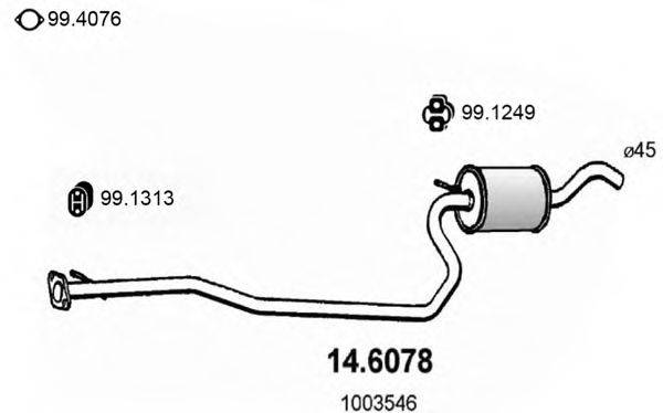 ASSO 146078 Середній глушник вихлопних газів