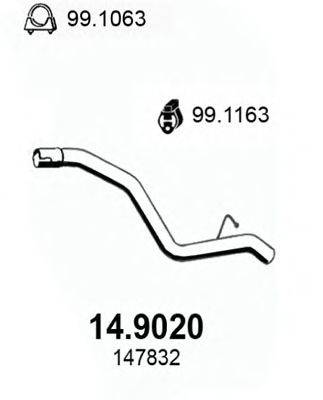 ASSO 149020 Труба вихлопного газу