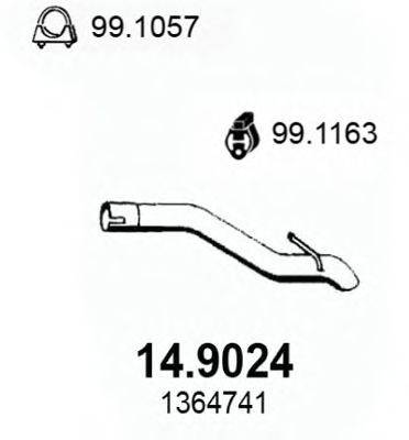 ASSO 149024 Труба вихлопного газу