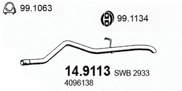 ASSO 149113 Труба вихлопного газу