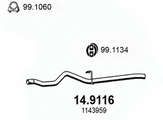 ASSO 149116 Труба вихлопного газу