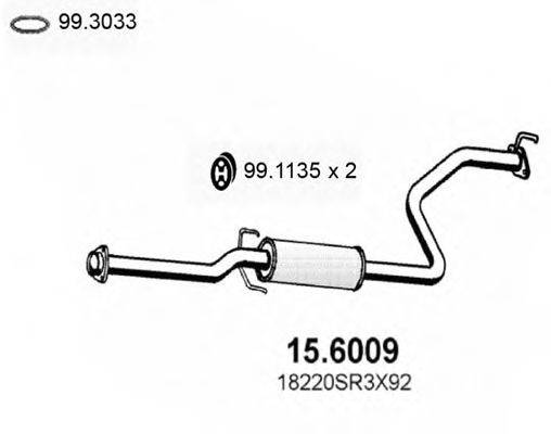 ASSO 156009 Середній глушник вихлопних газів