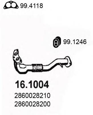 ASSO 161004 Труба вихлопного газу