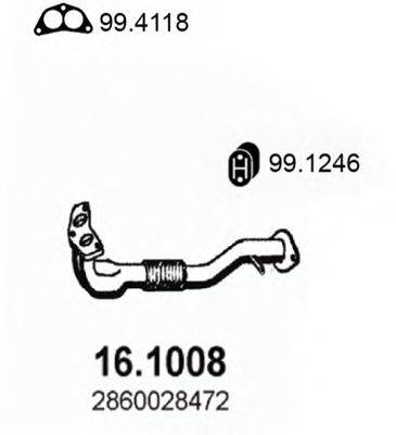 ASSO 161008 Труба вихлопного газу