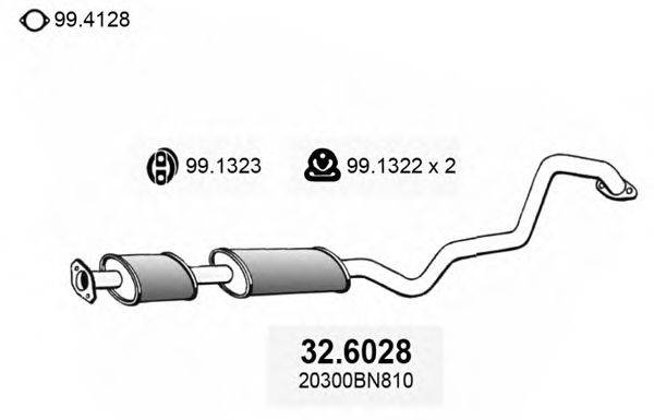 ASSO 326028 Середній глушник вихлопних газів