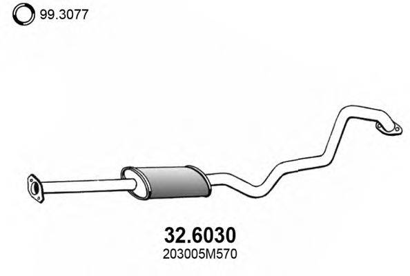 ASSO 326030 Середній глушник вихлопних газів