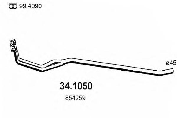 ASSO 341050 Труба вихлопного газу