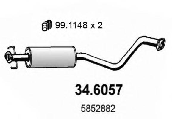 ASSO 346057 Середній глушник вихлопних газів