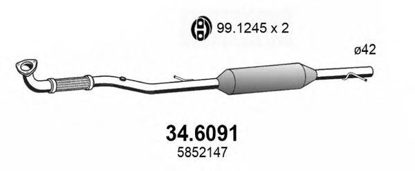 ASSO 346091 Середній глушник вихлопних газів