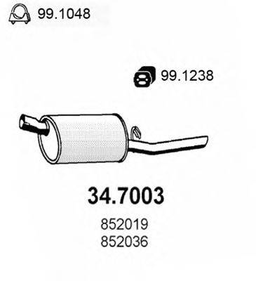 ASSO 347003 Глушник вихлопних газів кінцевий