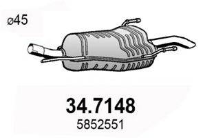 ASSO 347148 Глушник вихлопних газів кінцевий