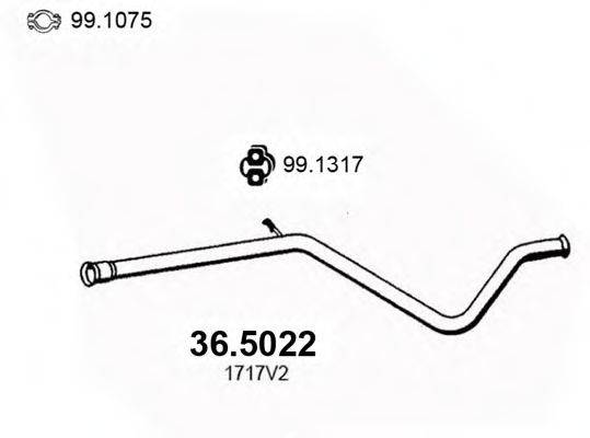 ASSO 365022 Труба вихлопного газу