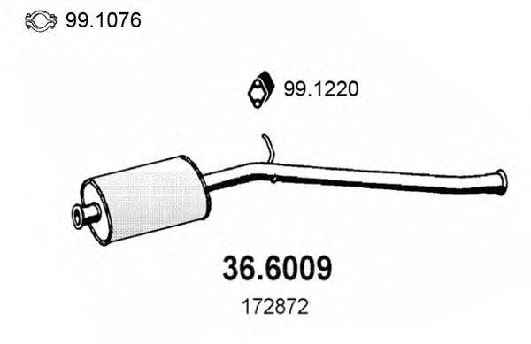 ASSO 366009 Середній глушник вихлопних газів