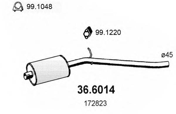 ASSO 366014 Середній глушник вихлопних газів