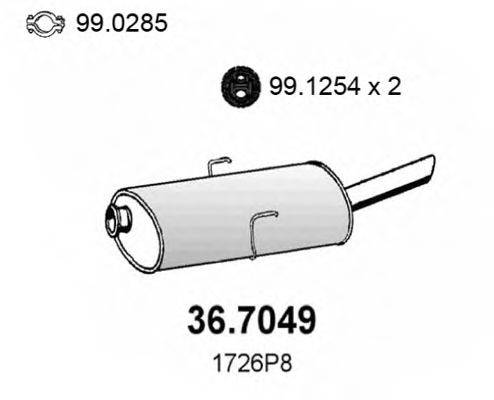 ASSO 367049 Глушник вихлопних газів кінцевий