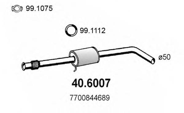 ASSO 406007 Середній глушник вихлопних газів