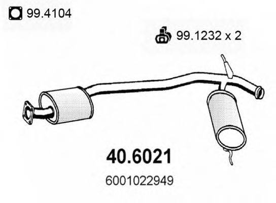 ASSO 406021 Середній глушник вихлопних газів