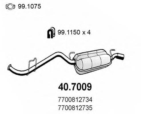 ASSO 407009 Глушник вихлопних газів кінцевий