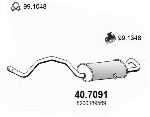 ASSO 407091 Глушник вихлопних газів кінцевий