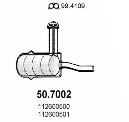 ASSO 507002 Глушник вихлопних газів кінцевий