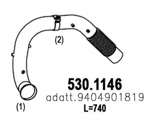 ASSO 5301146 Труба вихлопного газу