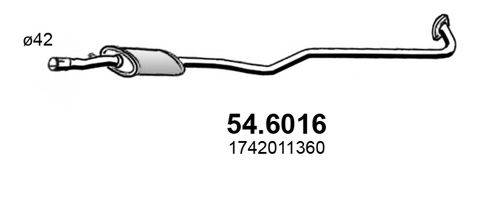 ASSO 546016 Середній глушник вихлопних газів