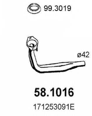 ASSO 581016 Труба вихлопного газу