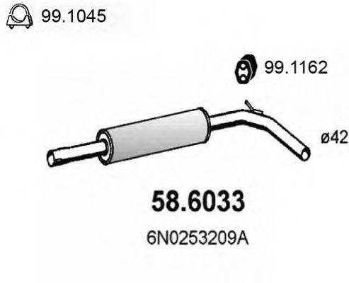 ASSO 586033 Середній глушник вихлопних газів