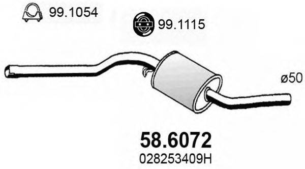 ASSO 586072 Середній глушник вихлопних газів