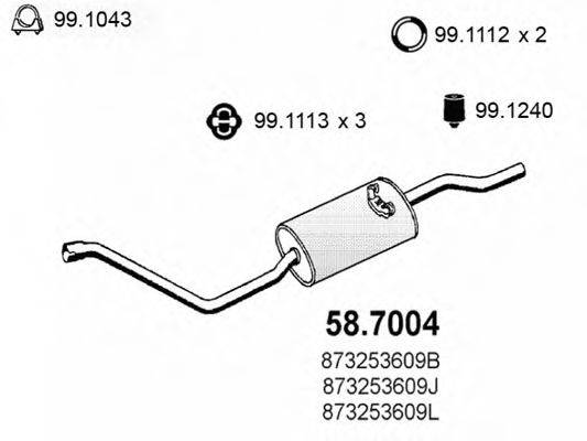 ASSO 587004 Глушник вихлопних газів кінцевий