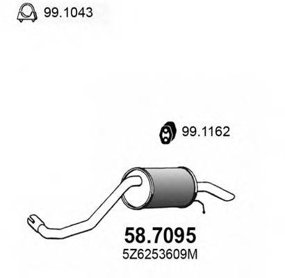ASSO 587095 Глушник вихлопних газів кінцевий